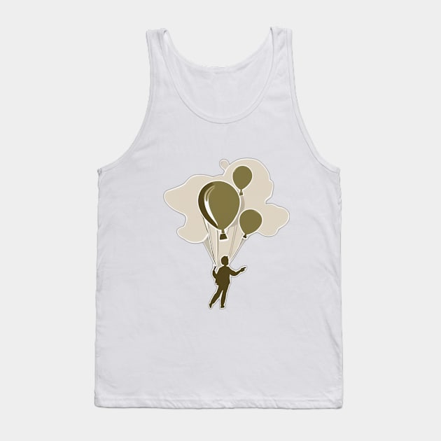 Dreamy Balloon Adventure Silhouette Design No. 632 Tank Top by cornelliusy